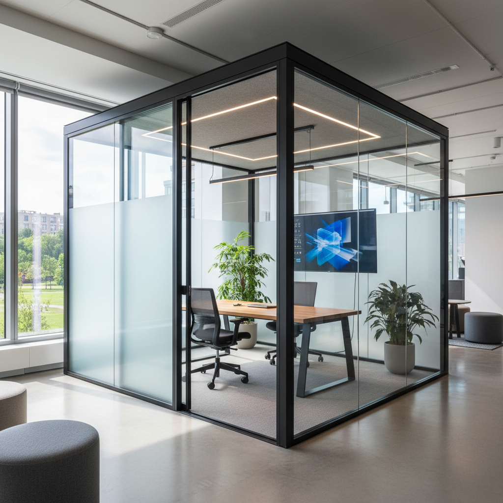 Realistische foto passend bij Moderne kantoorunit kopen voor optimale werkruimte voor website SEO-te
